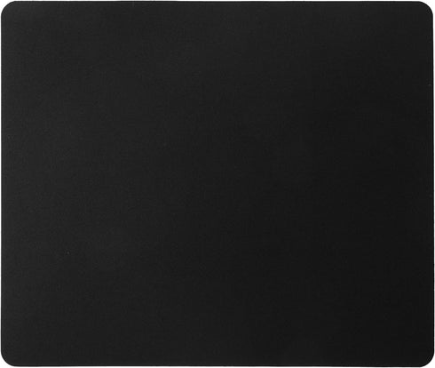 Non-Slip Rubber Base Mouse Pad - Black, Smooth Surface, 7.75 x 9.25 in, No Logos