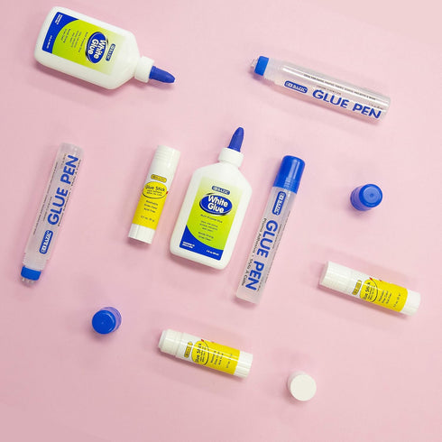 BAZIC White Glue 4oz., Clear Glue 1.7oz., Glue Stick 0.7oz., Washable Liquid Glue Pen, Multi-Purpose (3/Pack)
