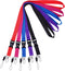Wisdompro Office Lanyard, 5 Pack 23 inch Quick Release Neck Strap with Detachable Buckle, Assorted Colors