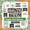 Decorably 105 Pcs Farmhouse Bulletin Board Decorations Set with Borders, Amazing Things Happen Here Classroom Decor