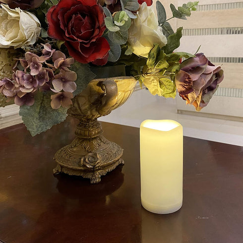 1 Pack Set 3 6 Outdoor Flameless Pillar Candle with Remote and Timer Waterproof Battery Operated Electric LED Candle