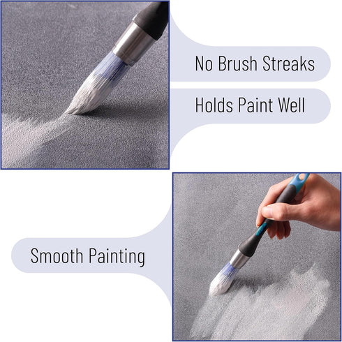 Bates Trim Brush, 0.75-Inch Small Paint Brush for Trim, Walls, and Painting