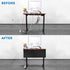 MOUNT-IT! Under Desk Privacy Panel, 41 Inches Wide, with Cable Management and Organizer Pockets, Modesty Desk Skirt,