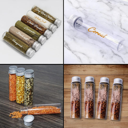 30 PCS Plastic Test Tubes with Caps (50 ml), Clear Storage Containers for Candy, Beads, and Party Decor