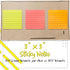 Better Office Products Lined Sticky Notes 3 x 3, 3 Pack, 300 Sheets (100/Pad), Bright Assorted Colors, Strong Adhesive