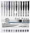 OfficeGoods Grey & Black Gel Pens with Refills – Glitter Metallic Classic, 12 Pack, Non-Toxic