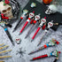 Colarr 12 Sets Beadable Pens Bulk Bead Pens with Colorful Beads Tassels Clasps and Dwarf Decoration Beaded Pens DIY Pens Making Kit for Women Kids Students Office School (Skull Style)