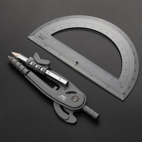 Set, 6 Inch 6 Inch Mr. Pen- Geometry Compass and Protractor Compass, Protractor, Drawing Tool for School, Clear
