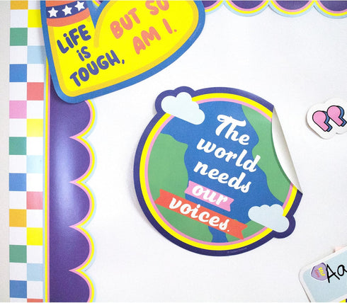 Carson Dellosa We Stick Together 79-Piece Motivational Bulletin Board Set with Colorful Accents for Classroom