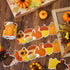 Whaline 66FT Fall Bulletin Board Trim Autumn Leaves Pumpkin Squirrel Hedgehog Sunflower Mushroom Decor for Classroom