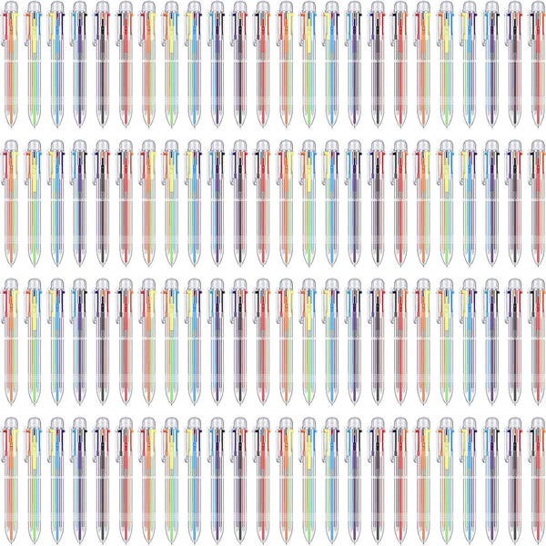 Yexiya Multicolor Ballpoint Pen 0.5mm, 6-in-1 Colored Retractable Pens, Rainbow Pens for Nurses, Teacher Gifts