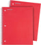 Mintra Office Durable Spiral Notebooks, 3 Subject, Red, College Ruled, 2 Pack