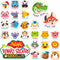 Hebayy 1200 PCS Incentive Stickers, 24 Adorable Animal Designs for Classroom Rewards, Motivational Stickers (1" Each)