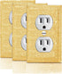 Gaocai 3 Pcs Silver Shiny Golden Rhinestones Light Switch Cover Plate, Decorative Wall Plate Covers