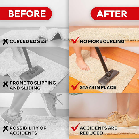 XFasten Double Sided Carpet Tape for Area Rugs 3 Inch x 20 Yards, Residue-Free Rug Tape for Hardwood Floors