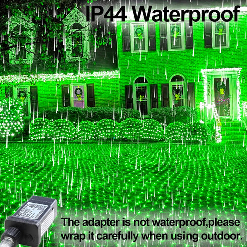 Decorations,9.9ft 6.6ft 208 Lights,IP44 8 Green Halloween Christmas Net Lights Outdoor x LED Indoor Twinkle Mesh Bush
