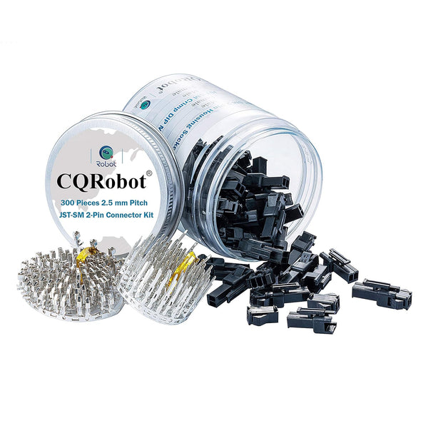 JST SM Connector 2.5 mm Pitch 2-Pin Male Plugs, Female Sockets, 50 Sets/300 Pieces T-Shaped Crimp Terminal Adapter.