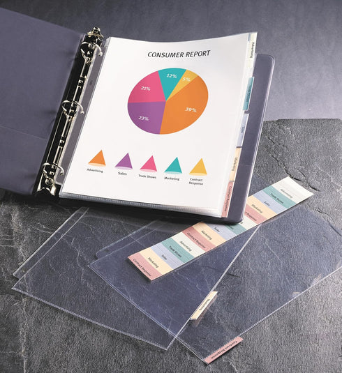 Avery Clear Protect 'n Tab Tabbed Sheet Protector Dividers, 5-Tab Set