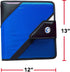 Case-it The Open Tab Velcro Opening Binder, 2 Inch O-Rings, 5 Color Tab Expanding File Folder, 400 Sheet Capacity, Blue