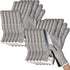 6 Pairs Cut Resistant Gloves, Level 5 Protection Anti Cut Gloves for Kitchen, Fish Slicing (X-Large)