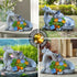 RCTTICUU 6 Solar Dragon Garden Statues Outdoor Decor, Resin Dragon Figurine with Succulent and LED Lights Lawn Patio