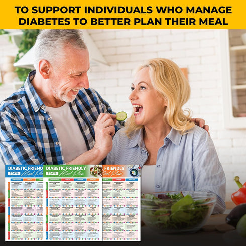 5-Week 1 Diabetes Meal Plan & Food Chart Diabetic Meal Planner with Recipes, Nutrition Facts, Grocery List & Foods