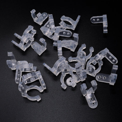 Yushulin 0.43 inch 100 PCS LED Rope Light Clips Holder with 200 PCS Screws for Light Rope Mounting