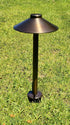9 Inch In Ground Stake with Solid Brass 0.5 Inch NPT Thread and Side Wireway for Easy Installation, Non-Corrosive
