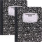 Emraw Marble Composition Notebook - Wide Ruled Black and White, 100 Sheets, 2 Pack