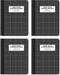 Better Office Products Quad Ruled Composition Book Notebook, 4 Pack, 80 Sheets, 4x4 Graph Ruled Paper, 9.75" x 7.5",