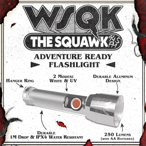 250 Energizer Stranger Things Squawk Retro LED Flashlight, Water Resistant and Drop Tested Camping Flashlight, Limited
