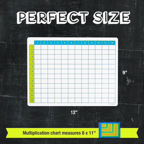 Dry Erase Multiplication Board, 9x12in Double Sided Whiteboard with Chart for Classroom and Homeschool