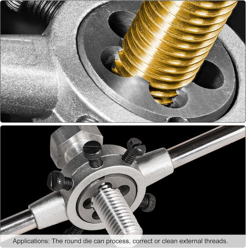 uxcell M12 X 1.75 Metric Round Die, Left Hand Threading Die, Alloy Steel Screw Thread Cutting
