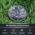 (2 Pack) Glass Solar Ground Lights with Ray Style, Modular-Design Waterproof In-Ground Light for Patio Pathway Lawn