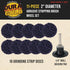 11-Piece 2" Set 10 1/4" Dura-Gold Diameter Abrasive Stripping Brush Wheel - Quick Change Discs with Roll Lock
