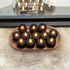 FURORA LIGHTING Black Glitter LED Tealight Candles, Pack of 12 Flameless Flickering Candles for Home D cor