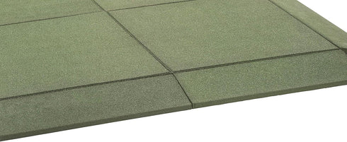 1" Playsafer Rubber Border Edge Ramp for Rubber Playground Tiles (Black)