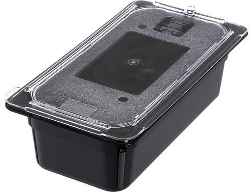 Carlisle FoodService Products Storplus 1/3 Size Universal Lid, Clear, Flat Food Pan Lid for Catering