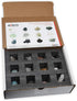 12 1" EISCO Rock & Mineral Kit, Pieces - Includes Metamorphic, Igneous, Sedimentary Rocks & Minerals - Specimens