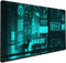 Extended Neon Tokyo Anime Cat Desk Mat, 31.5" x 15.7" Large Mouse Pad, Cool Stitched Edges for Gamers