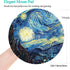 Van Gogh Starry Night Round Mouse Pad, Non-Slip Rubber Base, 7.87 x 7.87 Inch for Gaming