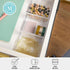 Martha Stewart Brody Desktop Storage Organizer, Stack and Slide Plastic Tray, Clear Organizer for Office, Kitchen,