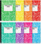 feela Composition Notebook, 8 Pack, Pastel Colors, College Ruled, 9.75" x 7.5", Marble Cover Notepad