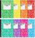 feela Composition Notebook, 8 Pack, Pastel Colors, College Ruled, 9.75" x 7.5", Marble Cover Notepad