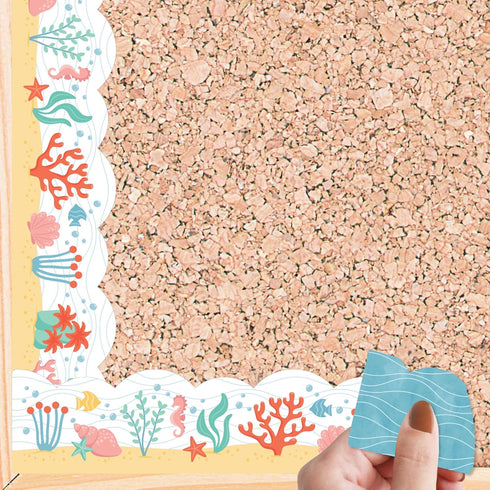 Big Dot of Happiness Ocean Creatures - Scalloped Bulletin Board Borders, 51 Feet Classroom Decor