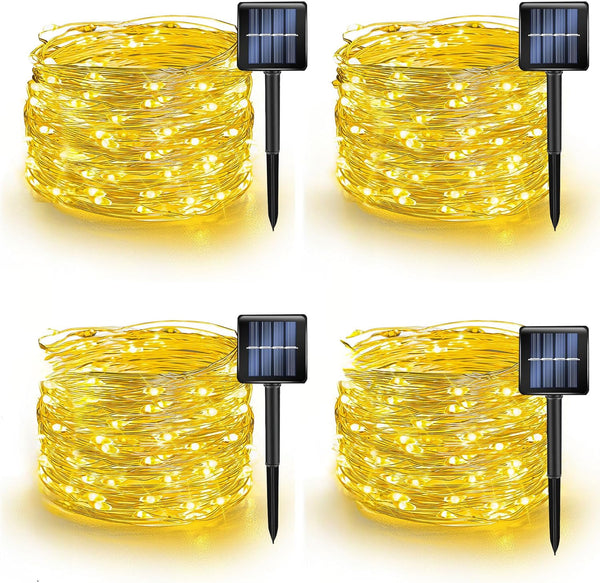 TW SHINE Warm White Solar String Lights Outdoor, Total 160 FT 480
