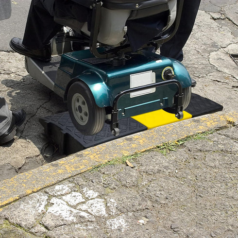 YYDS -2pcs,Protable Ramps,19.5" 10.5" 5) Curb Ramps,Plastic Lightweight Curb Ramp Threshold L x W Driveway Ramps