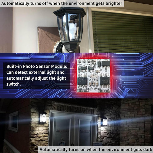 ALIDE Bulbs 9W Bulbs 6000k White,E26 A19 75W 1000LM Bulbs,2Pack Dusk to Dawn Outdoor Light for Outside Porch Patio