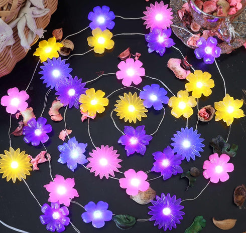 Flower Lights Cute Fairy String Lights Floral Room Decor Night Lights USB