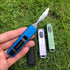 10PCS #23 Caressolove Automatic Utility Knife, Safety Black Box Cutter Retractable, EDC Push Button Knife, Exacto
